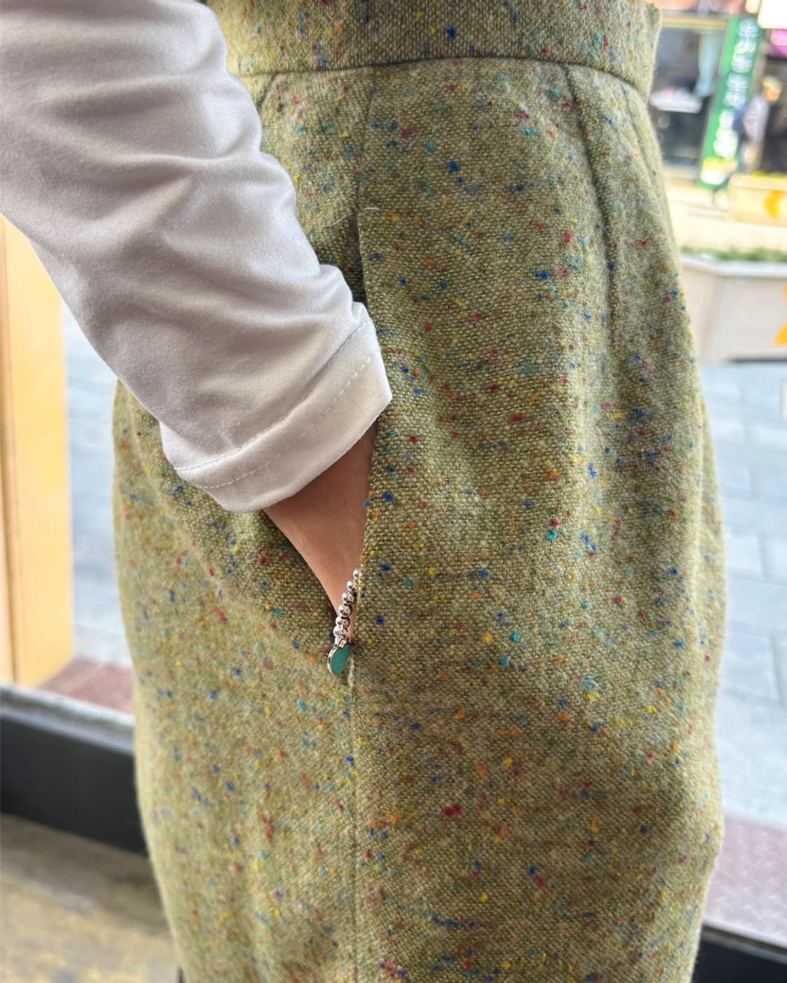 알본빈티지 L'est rose 미디 스커트 상품이미지2