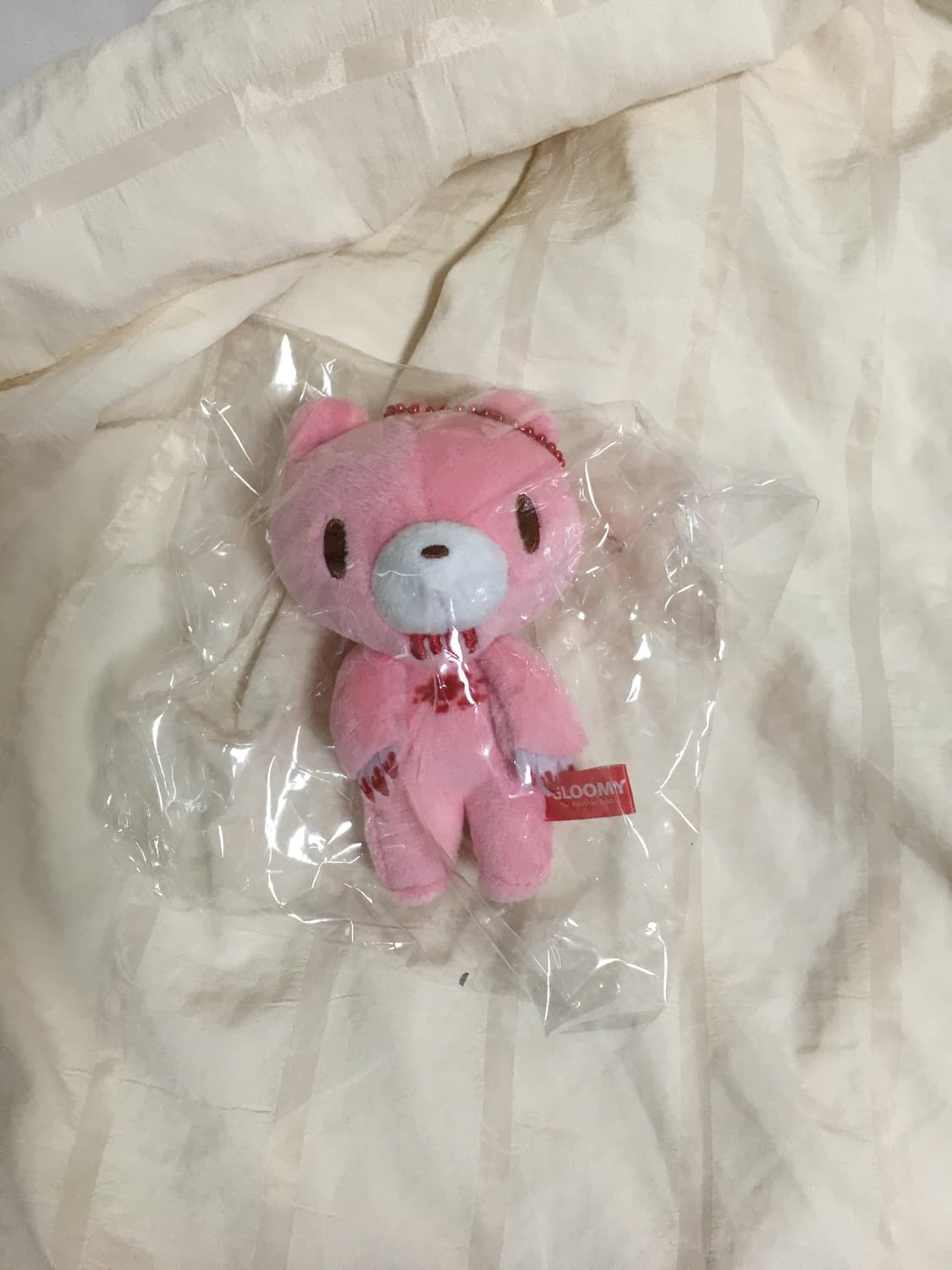 글루미 베어 gloomybear 핑크 미니 키체인 열쇠고리 상품이미지1