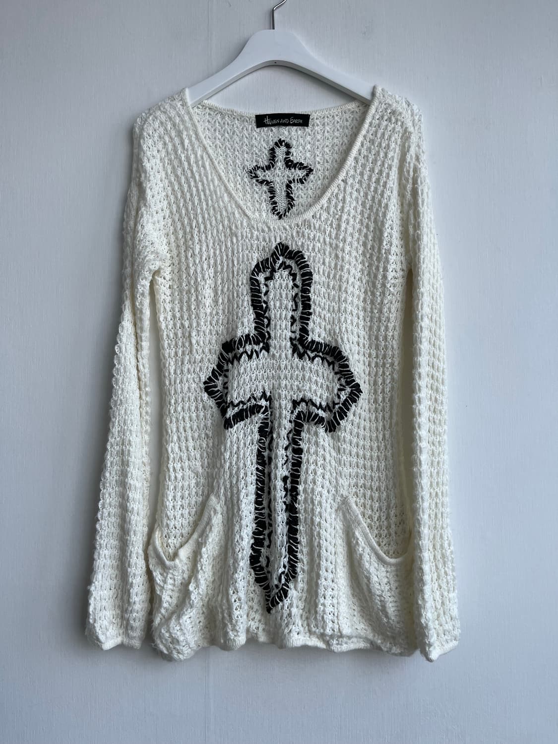 Heaven and Earth 크로스 크로쉐 니트 상품이미지5