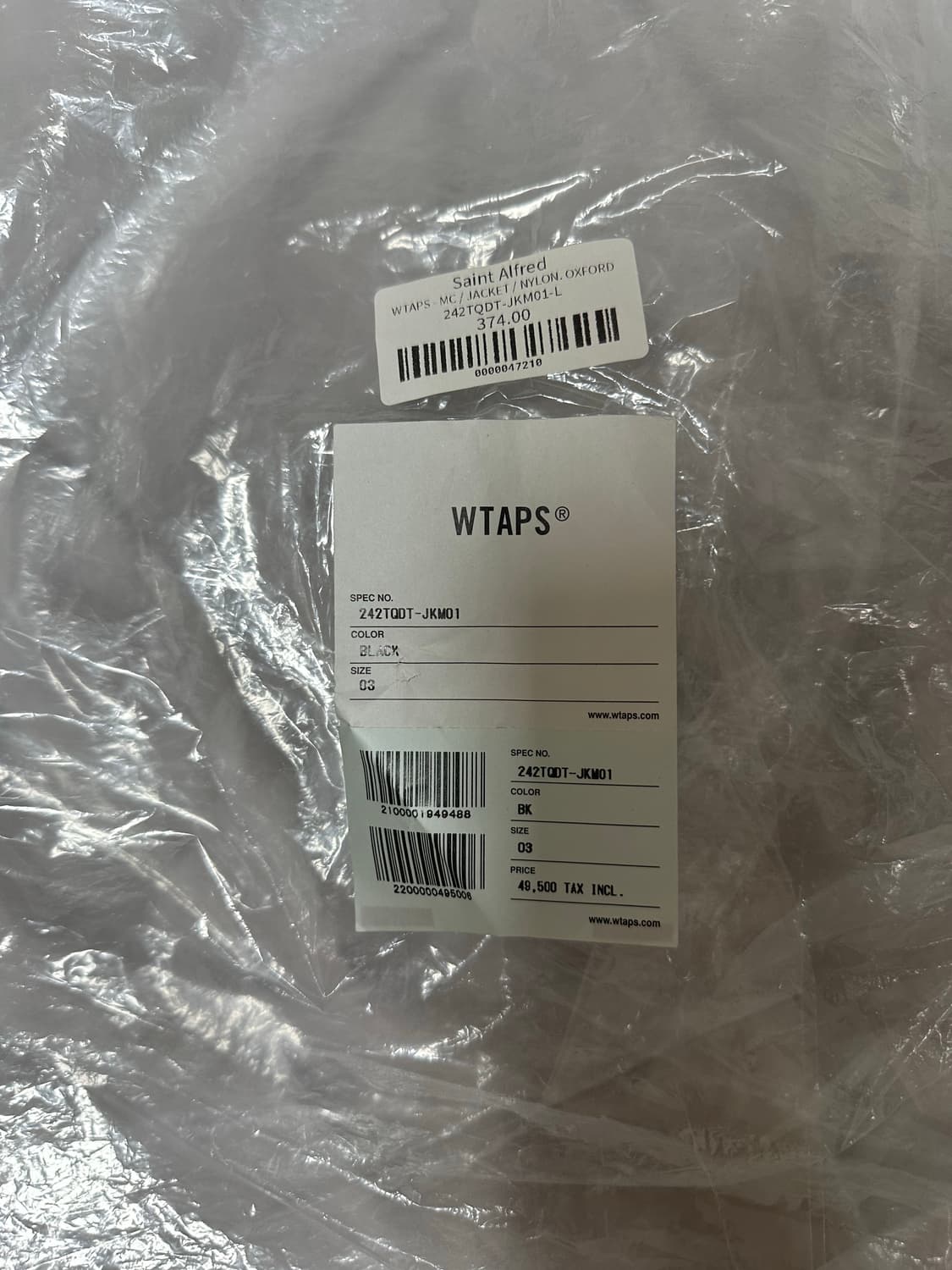 최종가격 더블탭스 보아 옥스포드 코치자켓 블랙 3사이즈 상품이미지10