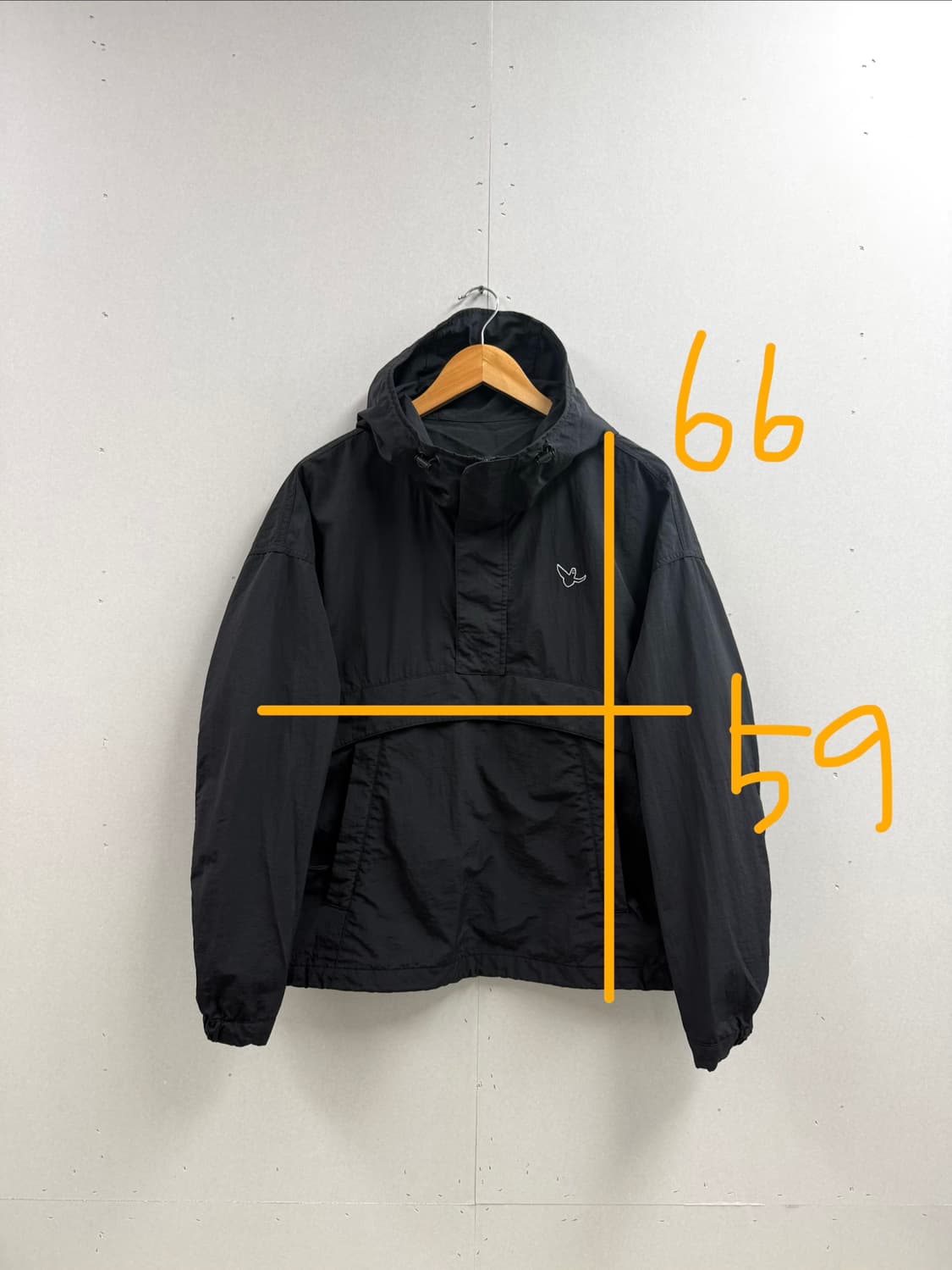 M / 와릿이즌 아노락 바람막이 블랙 상품이미지2