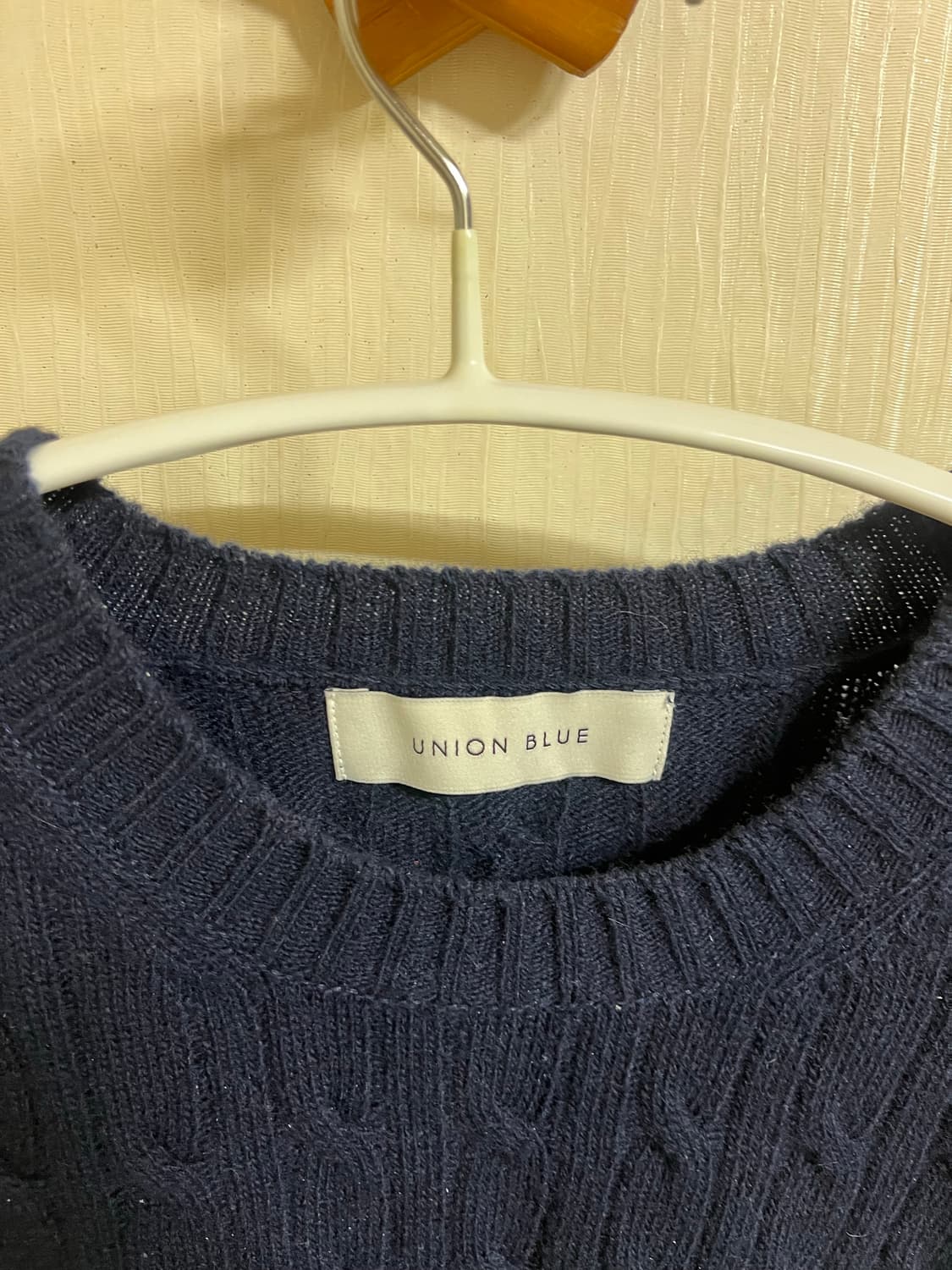 유니온 블루 케이블 메리노 울 니트 L 상품이미지3