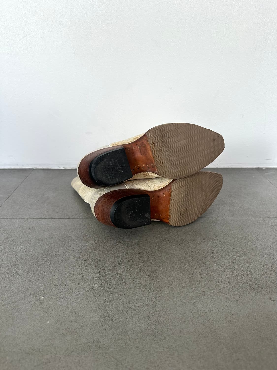 VTG 멕시코 웨스턴 부츠 아이보리 상품이미지7