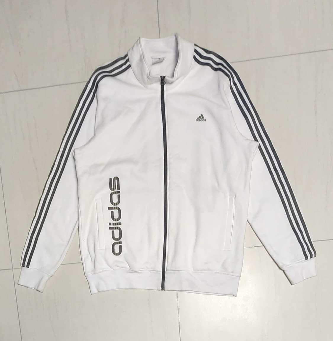 아디다스 화이트 흰색 져지 트랙탑 상품이미지1