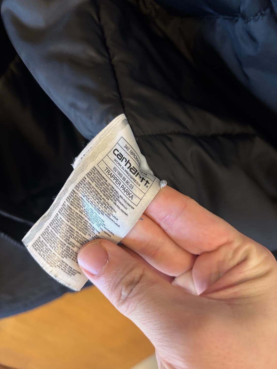 칼하트 블랙 후드 트래퍼 파카 상품이미지6