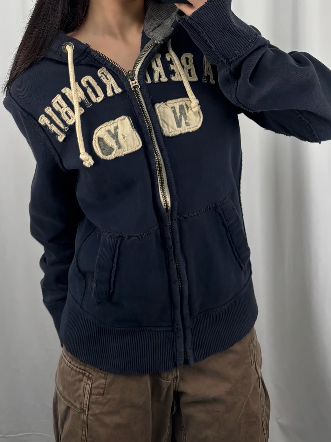 아베크롬비 네이비 후드집업 상품이미지1