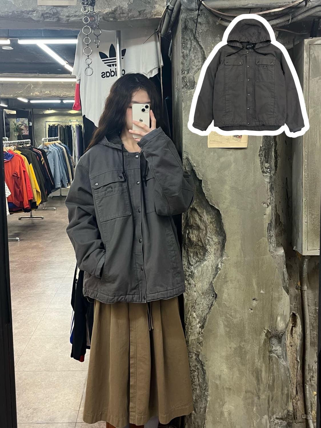 칼하트 후드 워크자켓 그레이 L #csz2162 상품이미지1