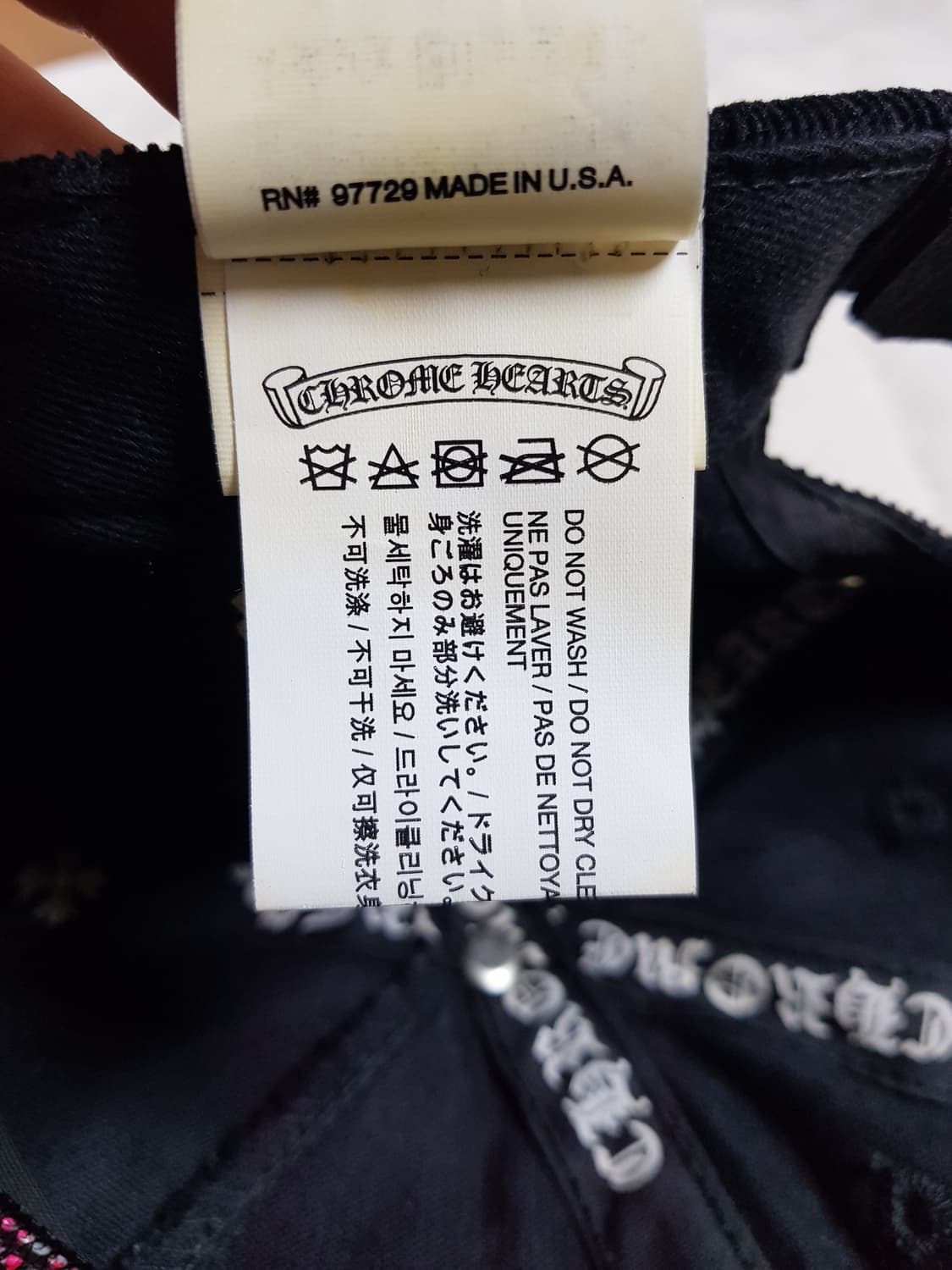 크롬하츠 대거 코듀로이 캡 모자 볼캡 블랙 상품이미지9