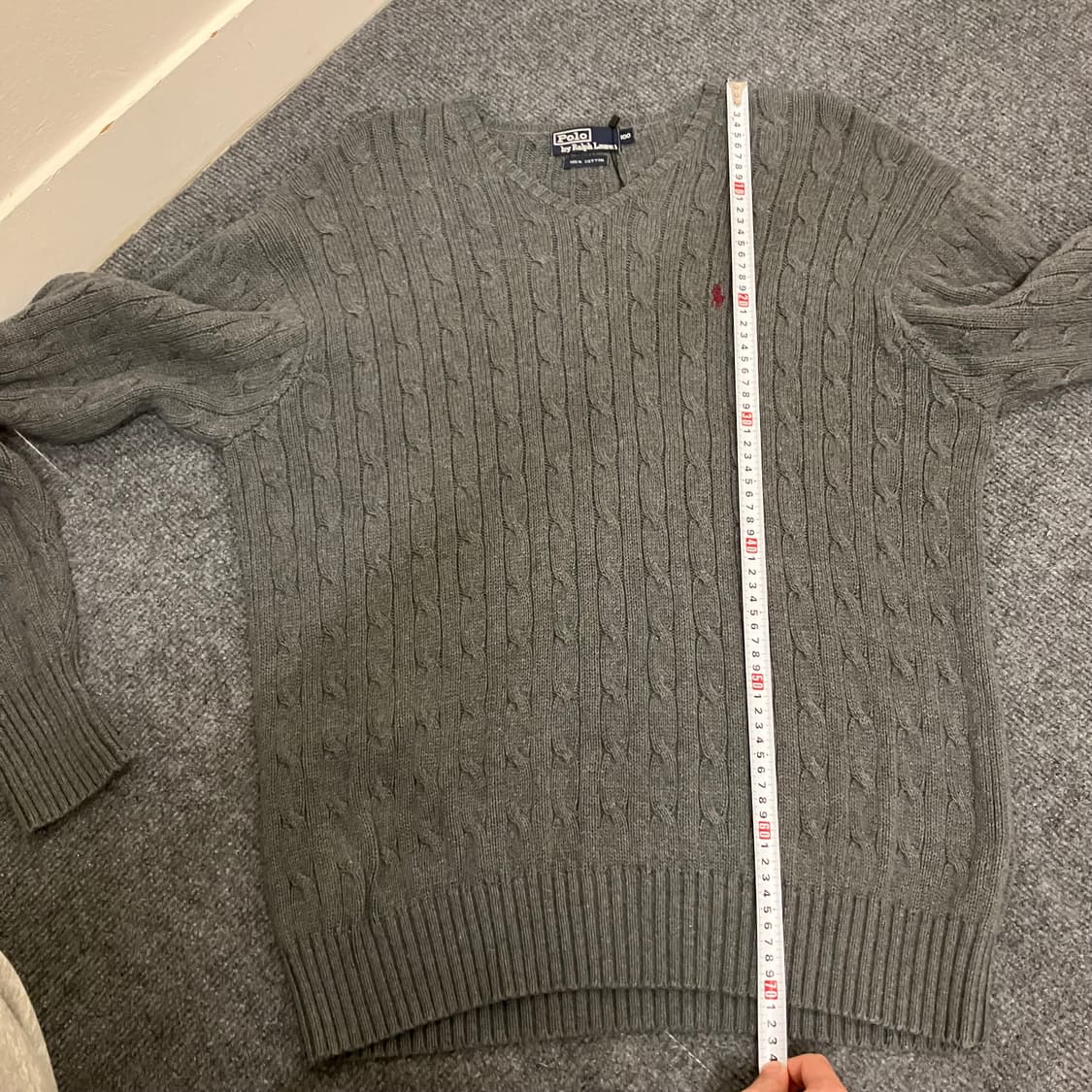 N130 폴로 니트 케이블 꽈배기 그레이 상품이미지6