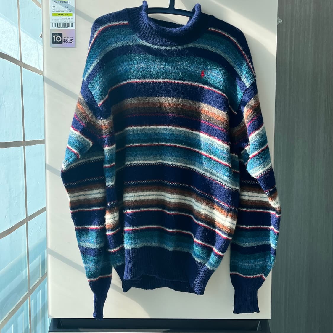 폴로 스트라이프 모크넥 니트 L 상품이미지5