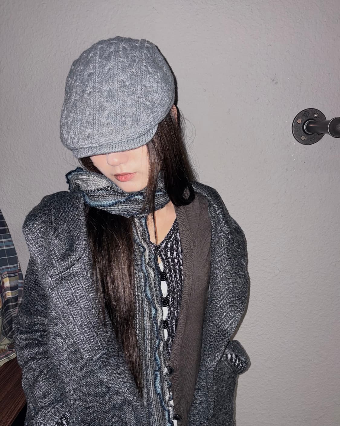 빈티지 니트 헌팅캡 상품이미지1