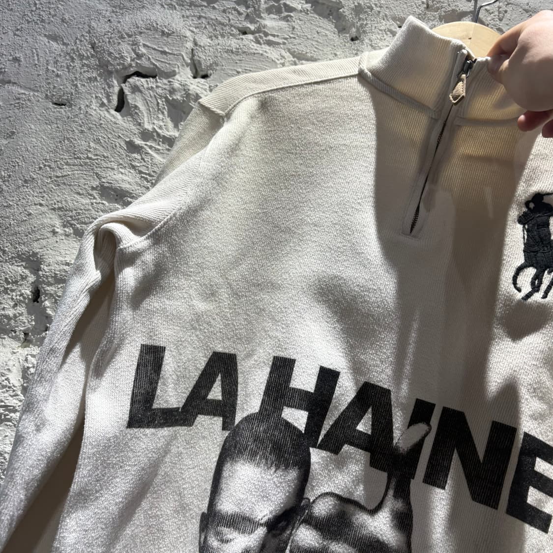 폴로 빅포니 LA HAINE 증오 커스텀 반집업 니트 상품이미지7