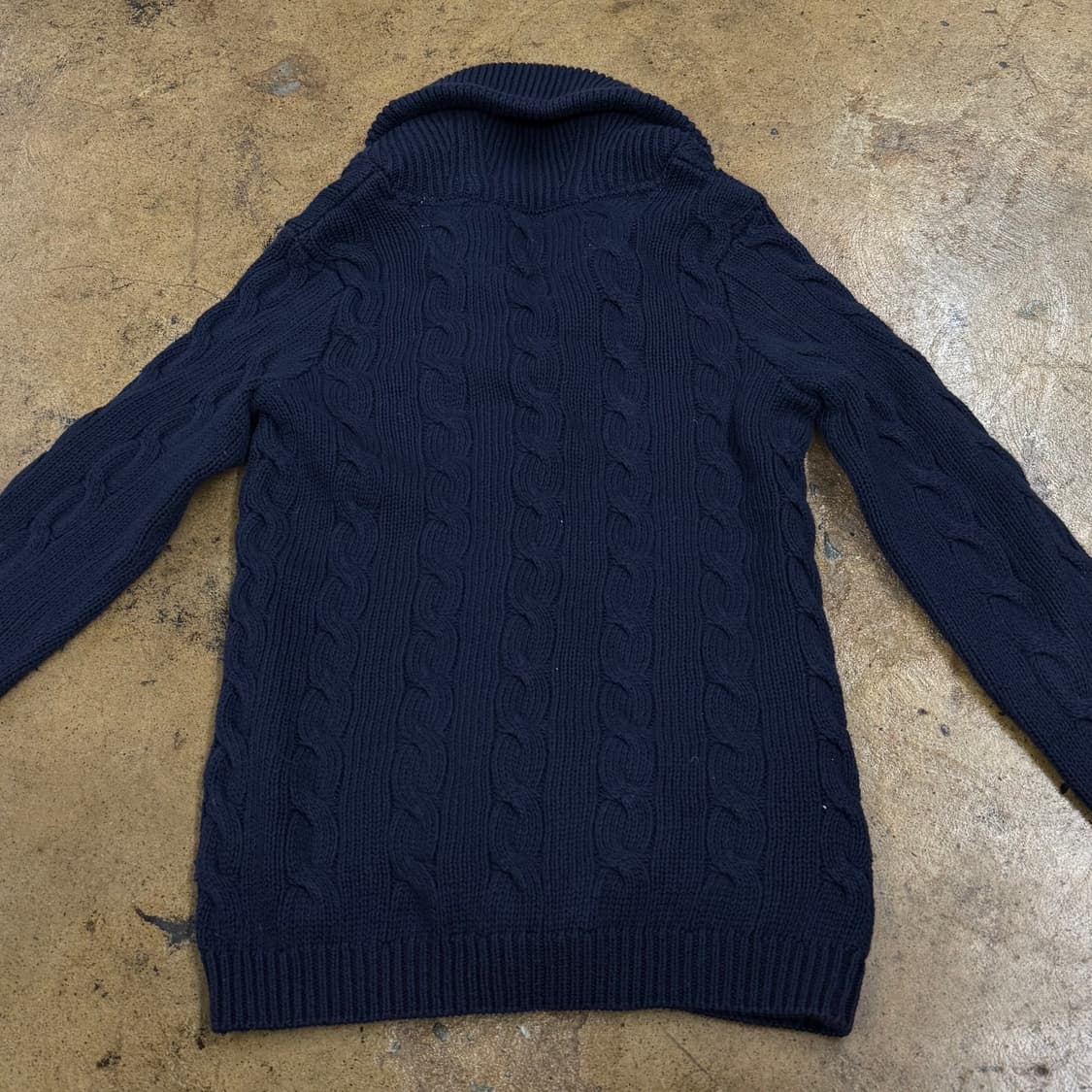 [정품/XS] 폴로진스 네이비 케이블 가디건 b16 상품이미지4