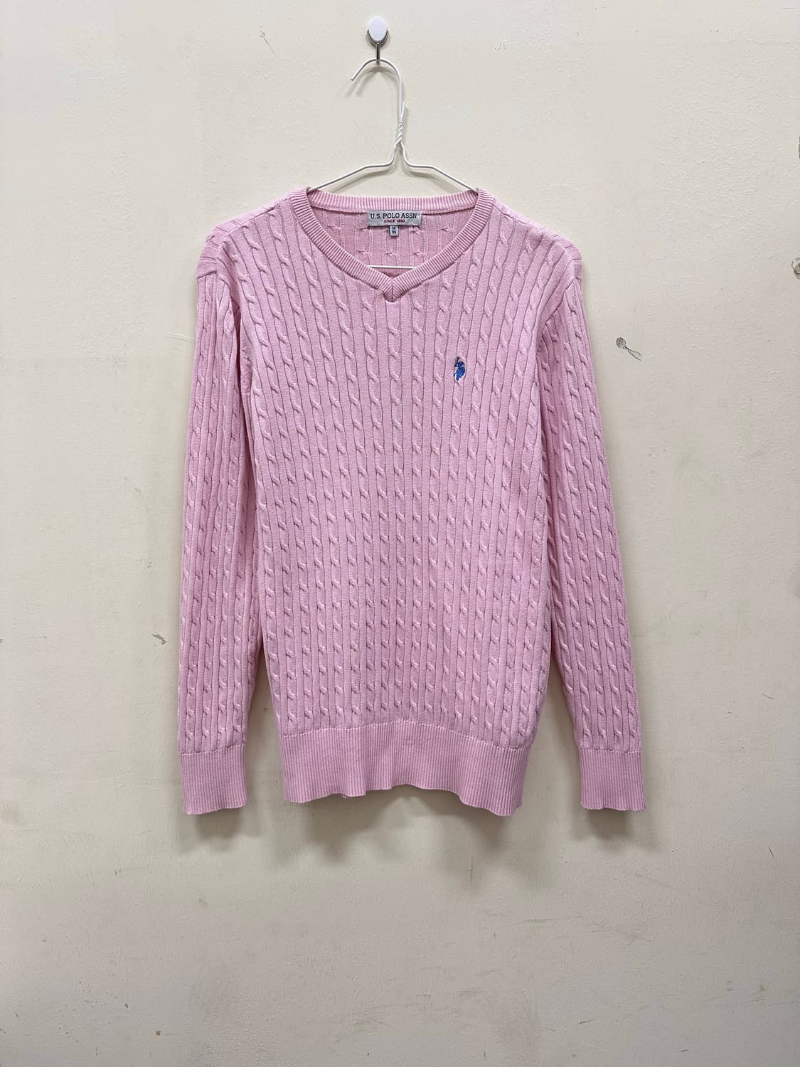 폴로아센 핑크 꽈배기니트 상품이미지3