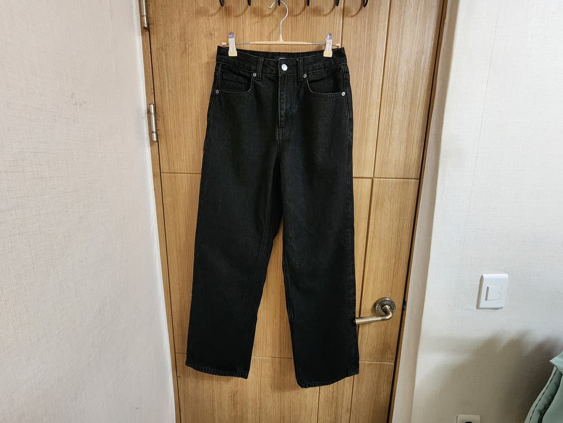 (26)무신사 와이드 데님 팬츠 로우블랙 상품이미지2