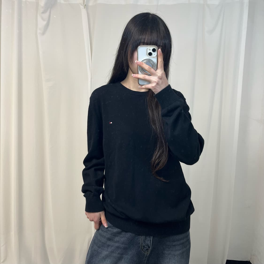 Tommy Hilfiger black knit 상품이미지1