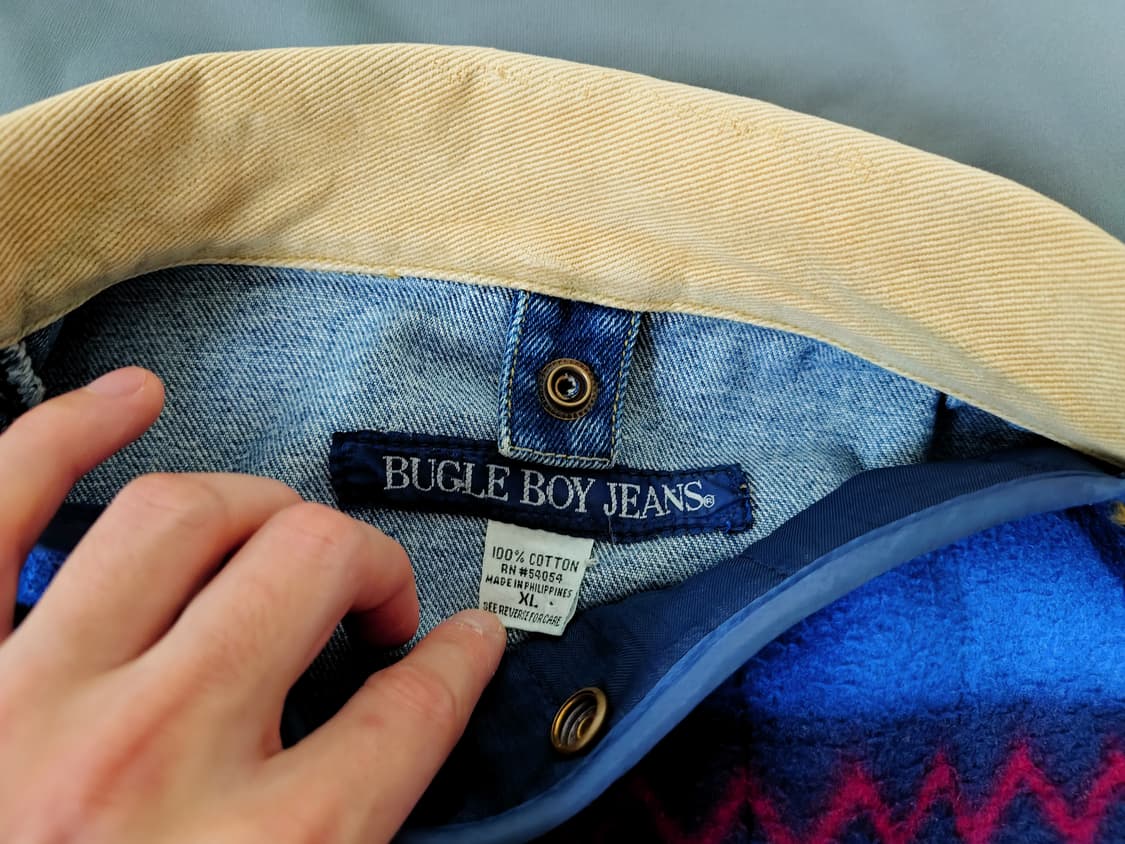 빈티지 bugle boy 트러커 재킷 아즈텍 베스트 라이닝(XL) 상품이미지5