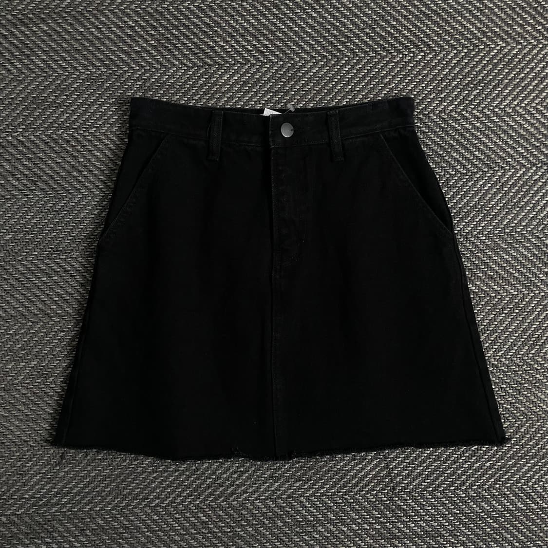 빈티지 블랙 데님 커팅 미니 스커트o 3085 상품이미지1