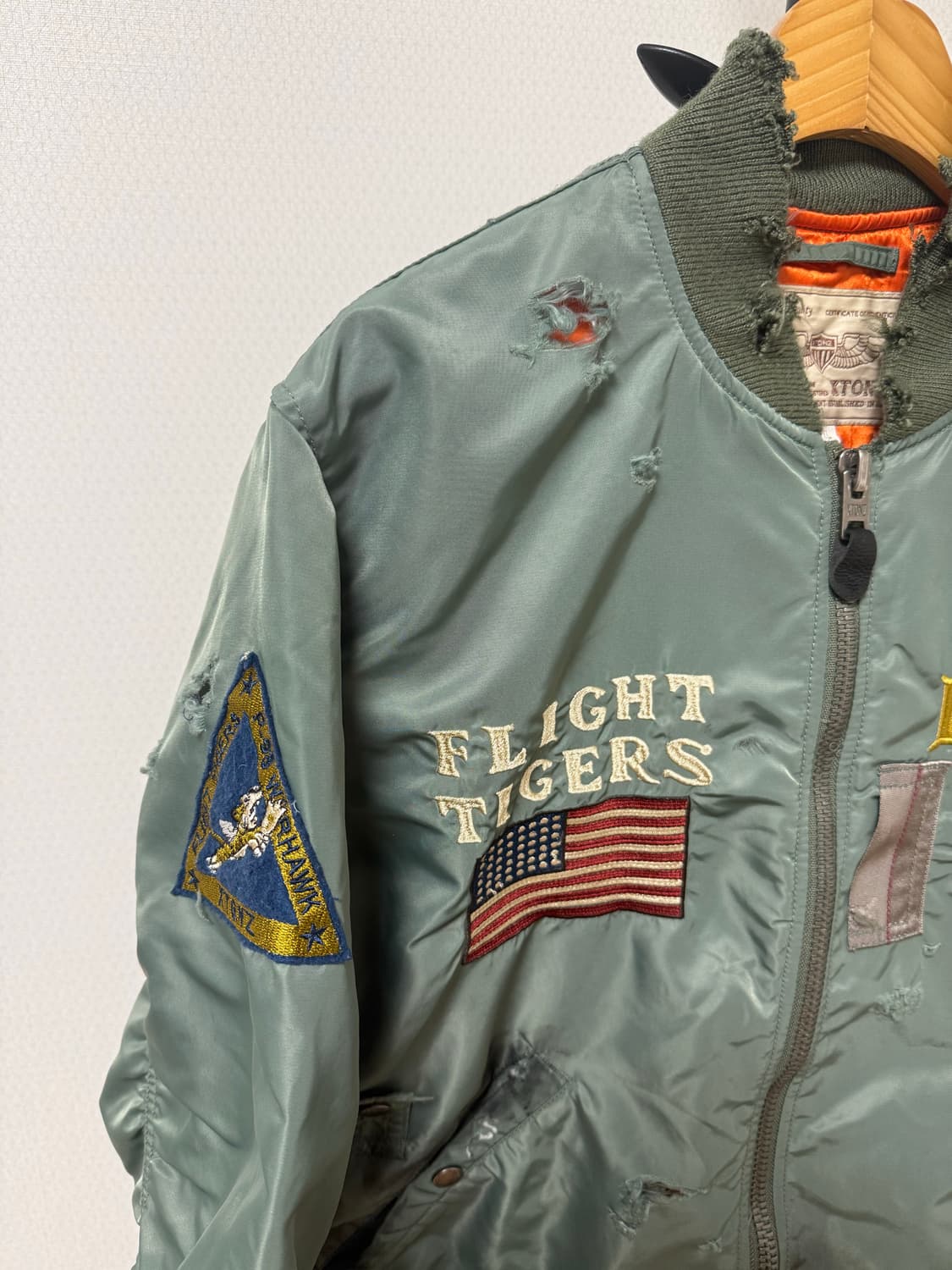 빈티지 ma-1 xtonz 항공 자켓 상품이미지2