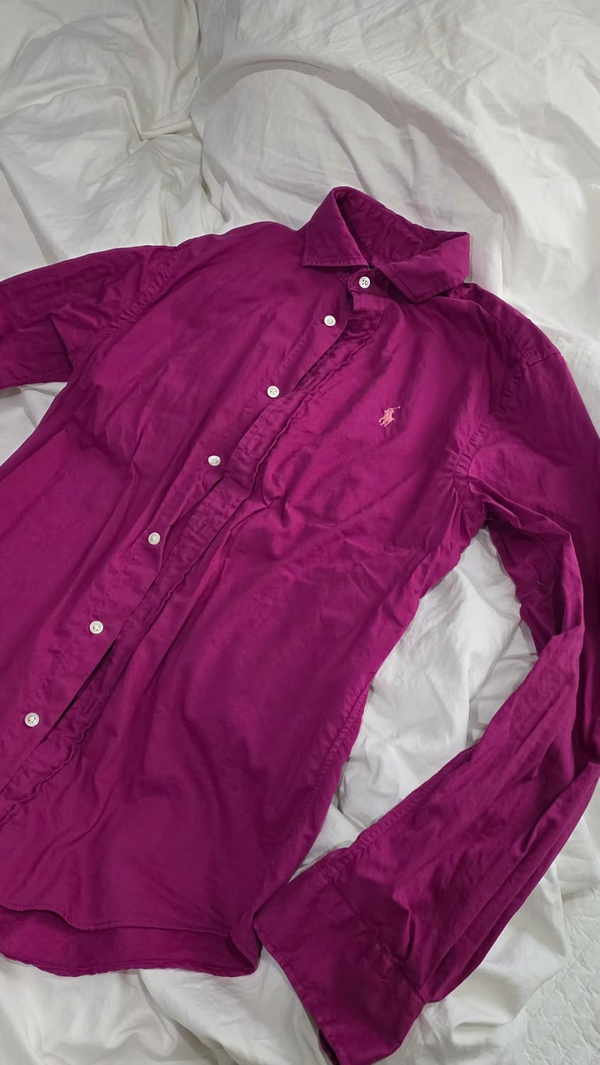 폴로 랄프로렌 가먼트다잉 여성용 셔츠  55 (포도 컬러) 상품이미지1