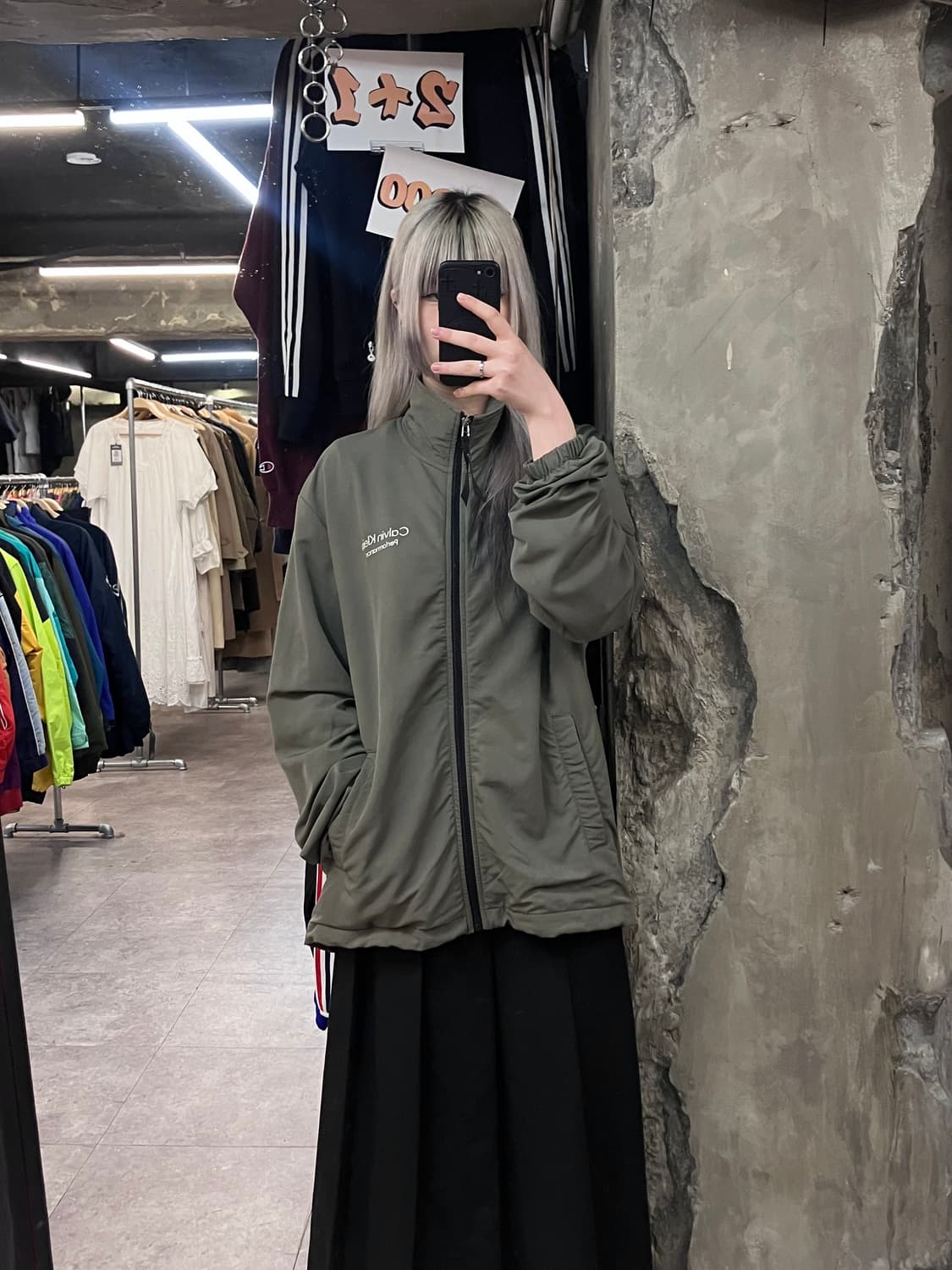 캘빈클라인 바람막이 카키 L #csz3703 상품이미지2