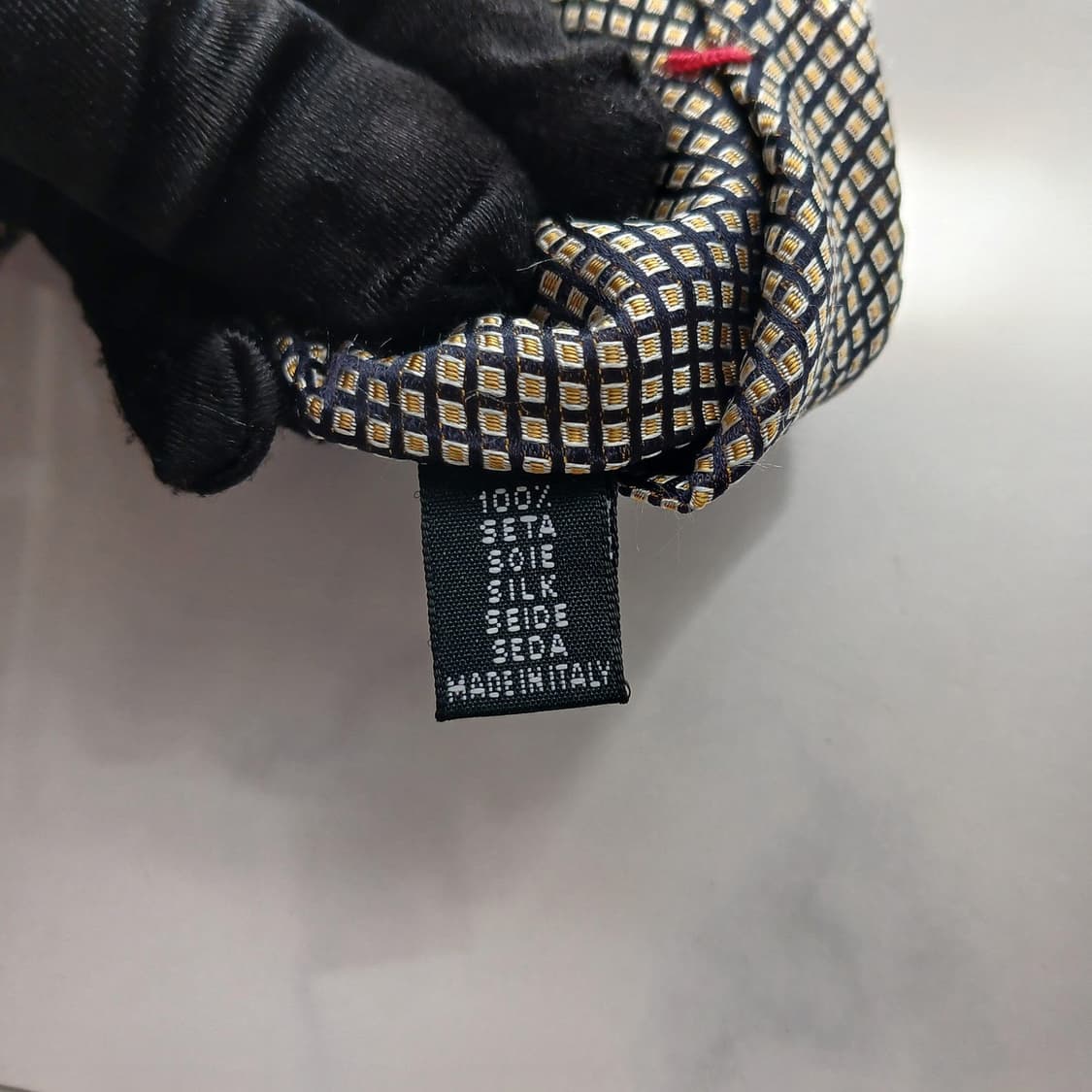 모스키노 실크 네이비 마이크로 패턴 넥타이 8.3cm A등급 A18428 상품이미지10