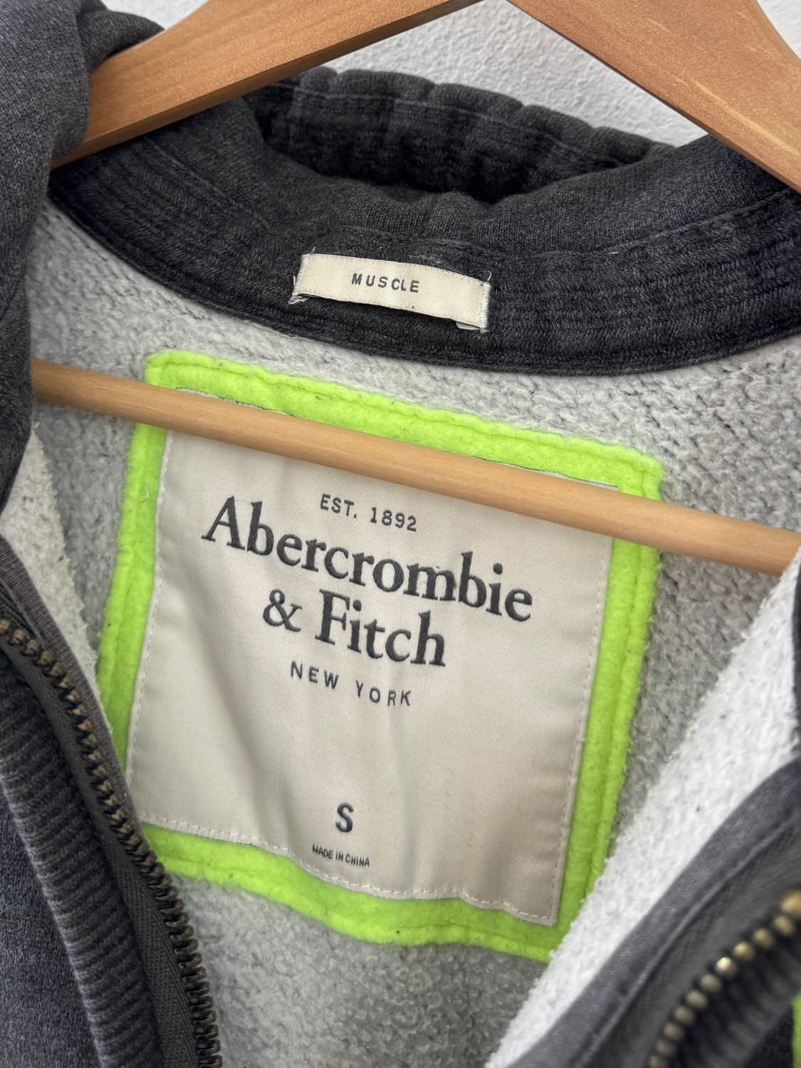 아베크롬비 순록 후드집업 그레이 상품이미지5