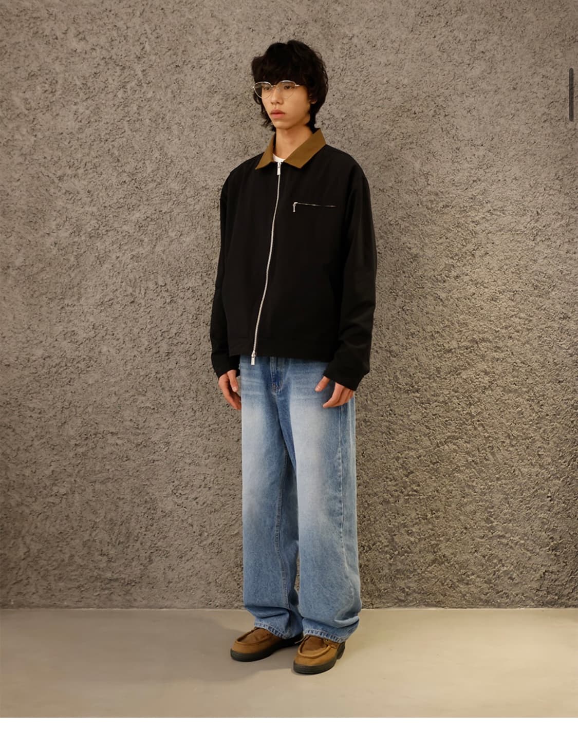 (새상품)(L)시그니처 프론트 워싱 세미와이드핏 데님[라이트인디고] 상품이미지3