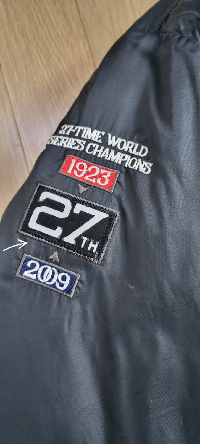 MLB 뉴욕양키즈 월드 챔피언 덕다운 롱패딩 L _ 남성,사진확인 상품이미지4