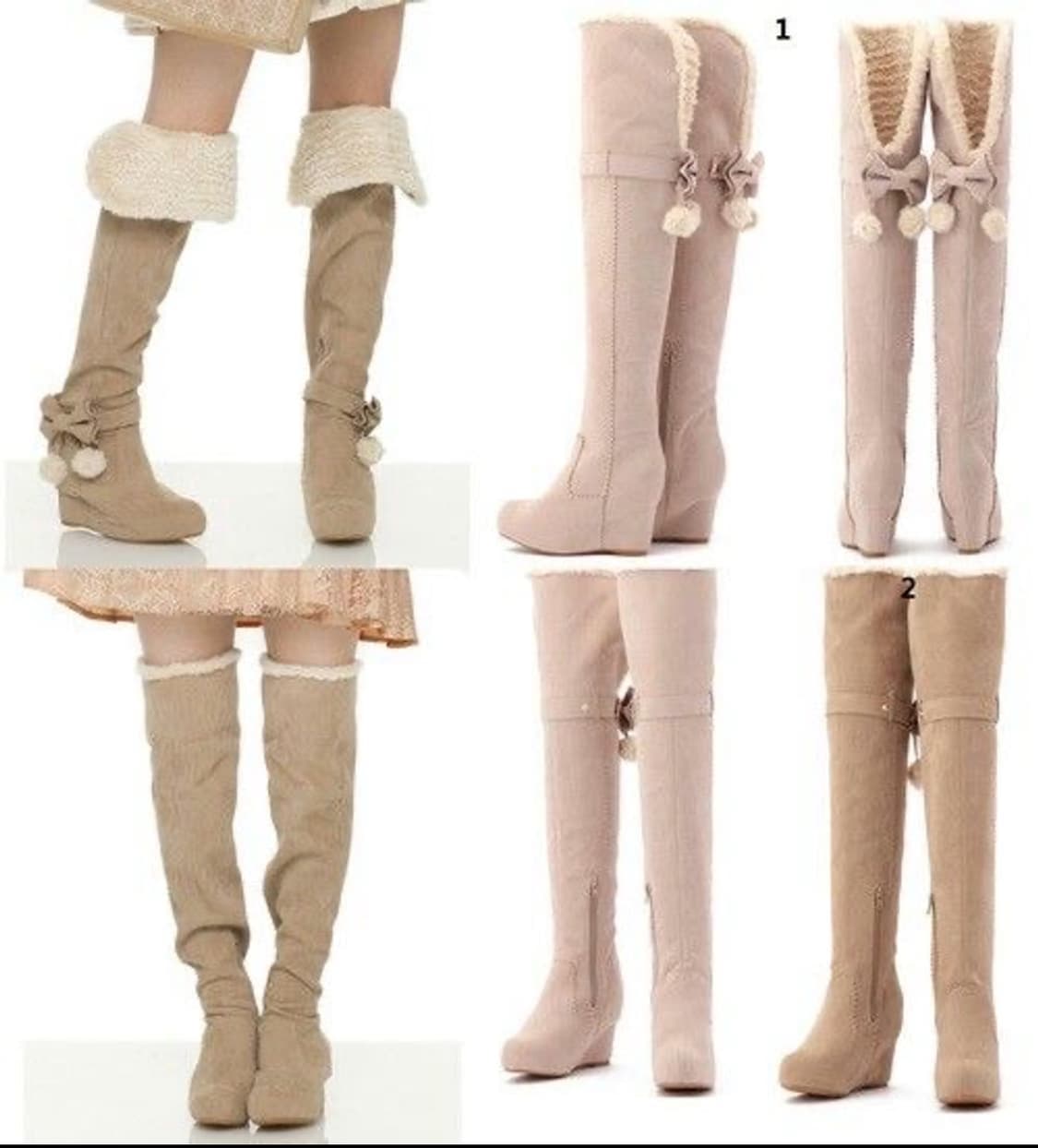 (제발구해요!!!)디어리 부츠 리즈리사 부츠 히메갸루깔 라떼갸루깔 상품이미지3