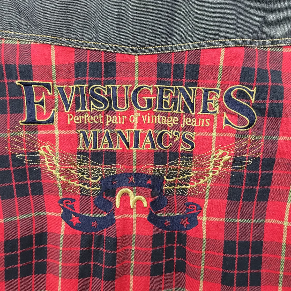 Evisu 에비수 체크 데님 셔츠 레드 상품이미지4