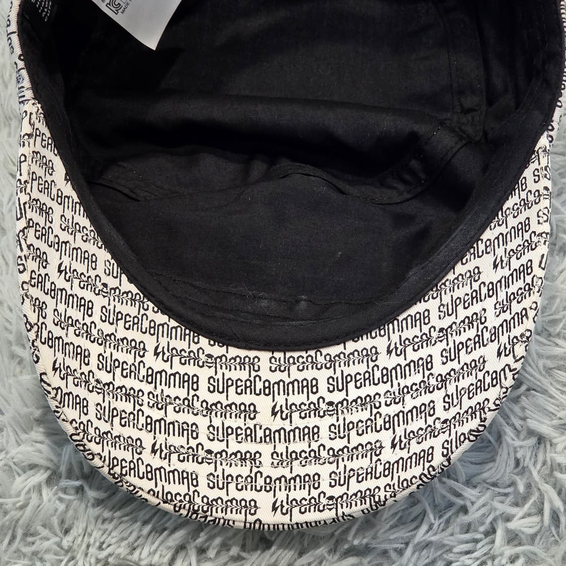 p6-10:슈퍼콤마비 올오버 로고 스트랩백 화이트55-60cm 상품이미지8