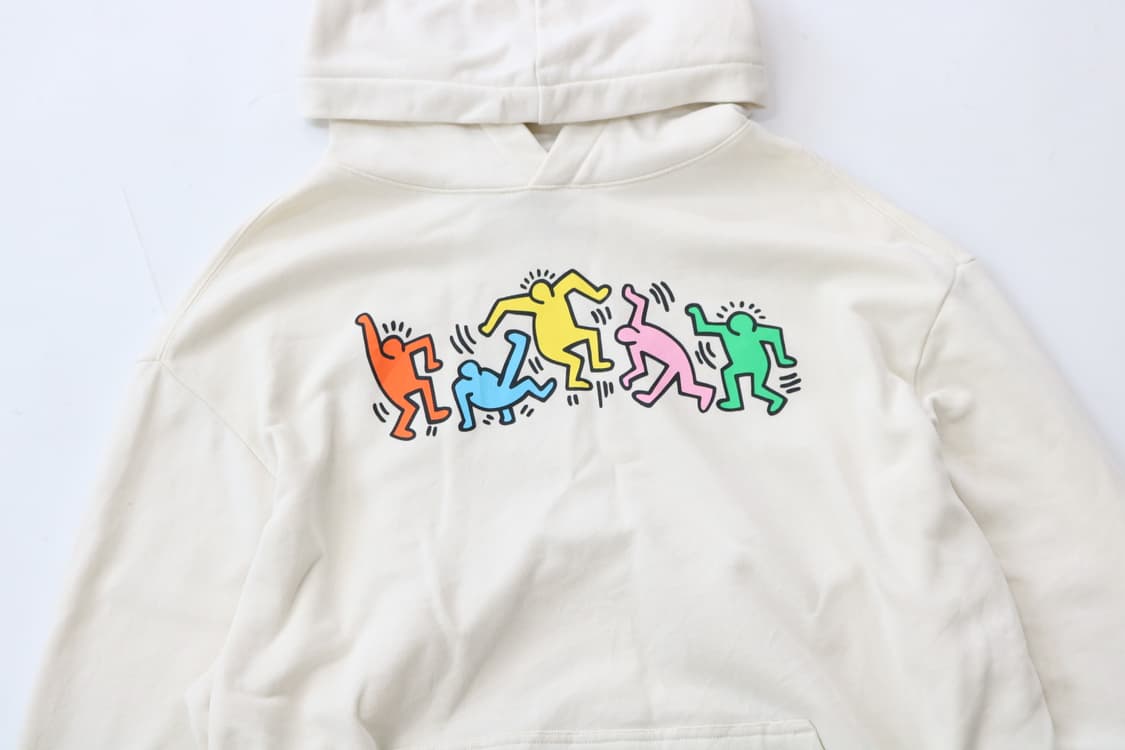 H&M x 키스해링 콜라보 릴렉스핏 그래픽 후드티 (XL) 상품이미지6