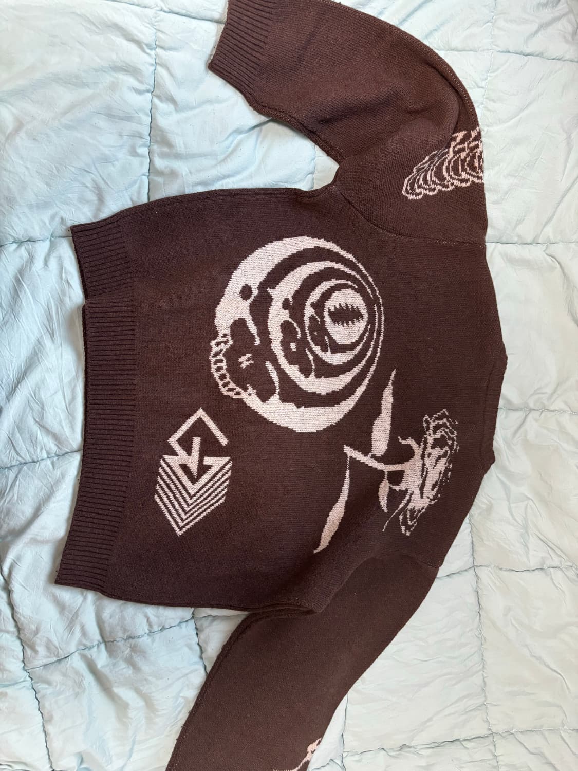 디스이즈네버댓 x 그레이트풀 데드 니트 스웨터 브라운 M 상품이미지2