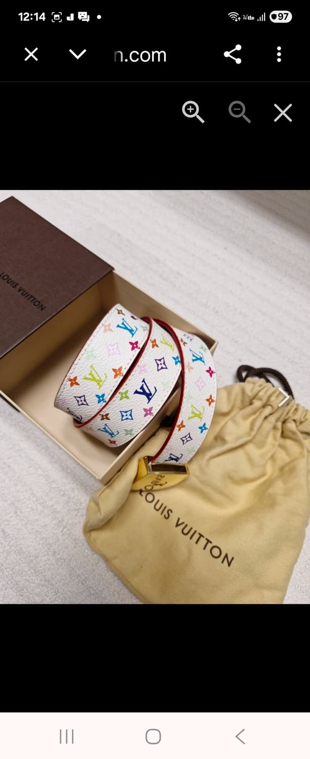 루이비통 멀티컬러 모노그램 벨트 85/34 상품이미지6