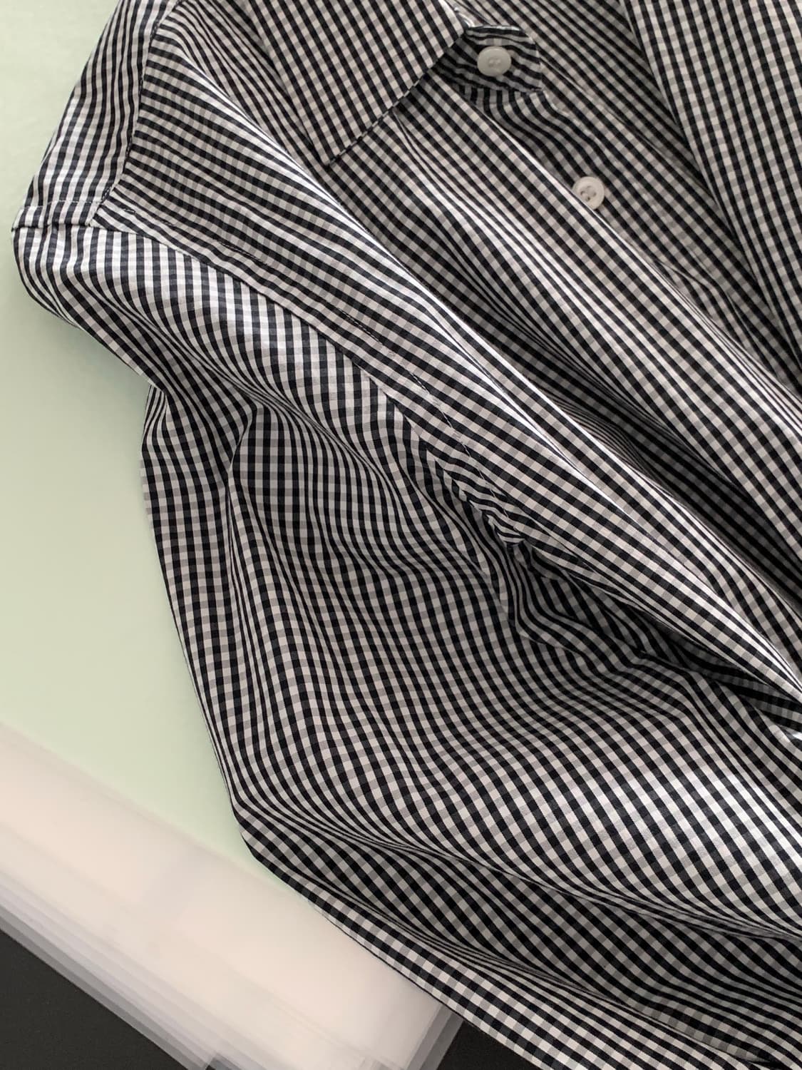 00's "PRADA" cotton check Shirt  상품이미지7