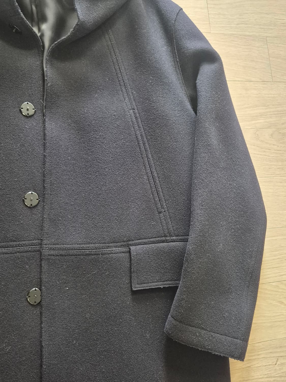 브랜드 고급 울원단 후드코트 컨템 상품이미지2