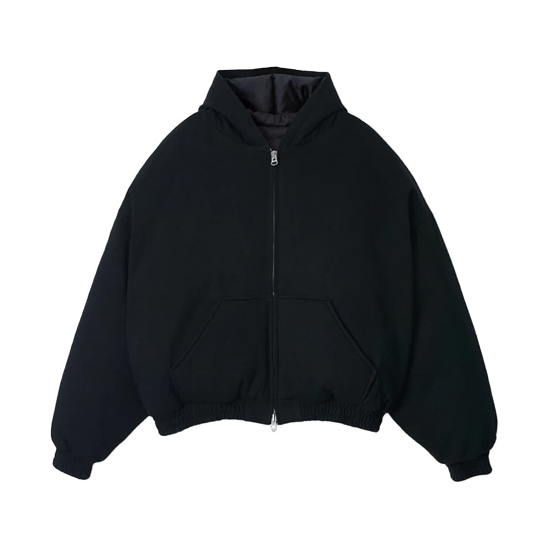 [M] STU 패디드 후드 집업 블랙 패딩 STU OFFICE 상품이미지1