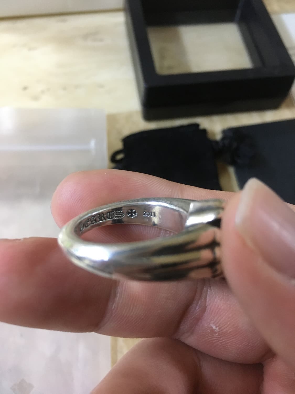 크롬하츠 ch플러스 컷아웃 링 21호 상품이미지4