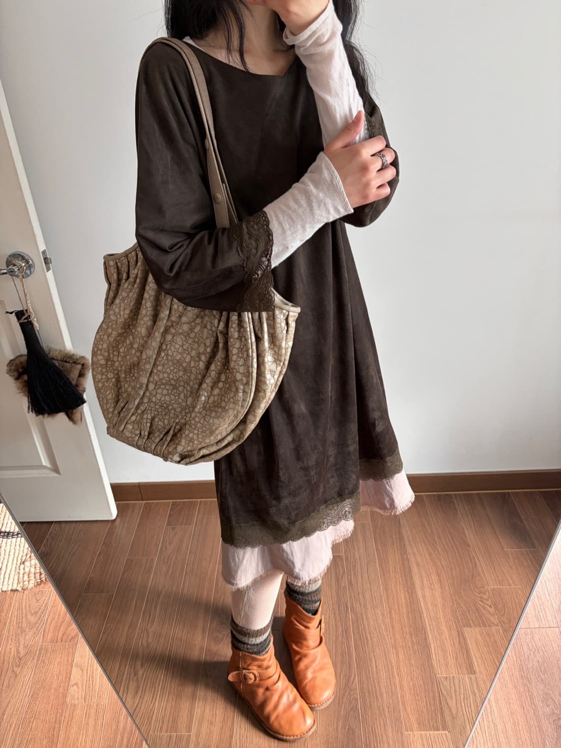 suede dress 상품이미지6