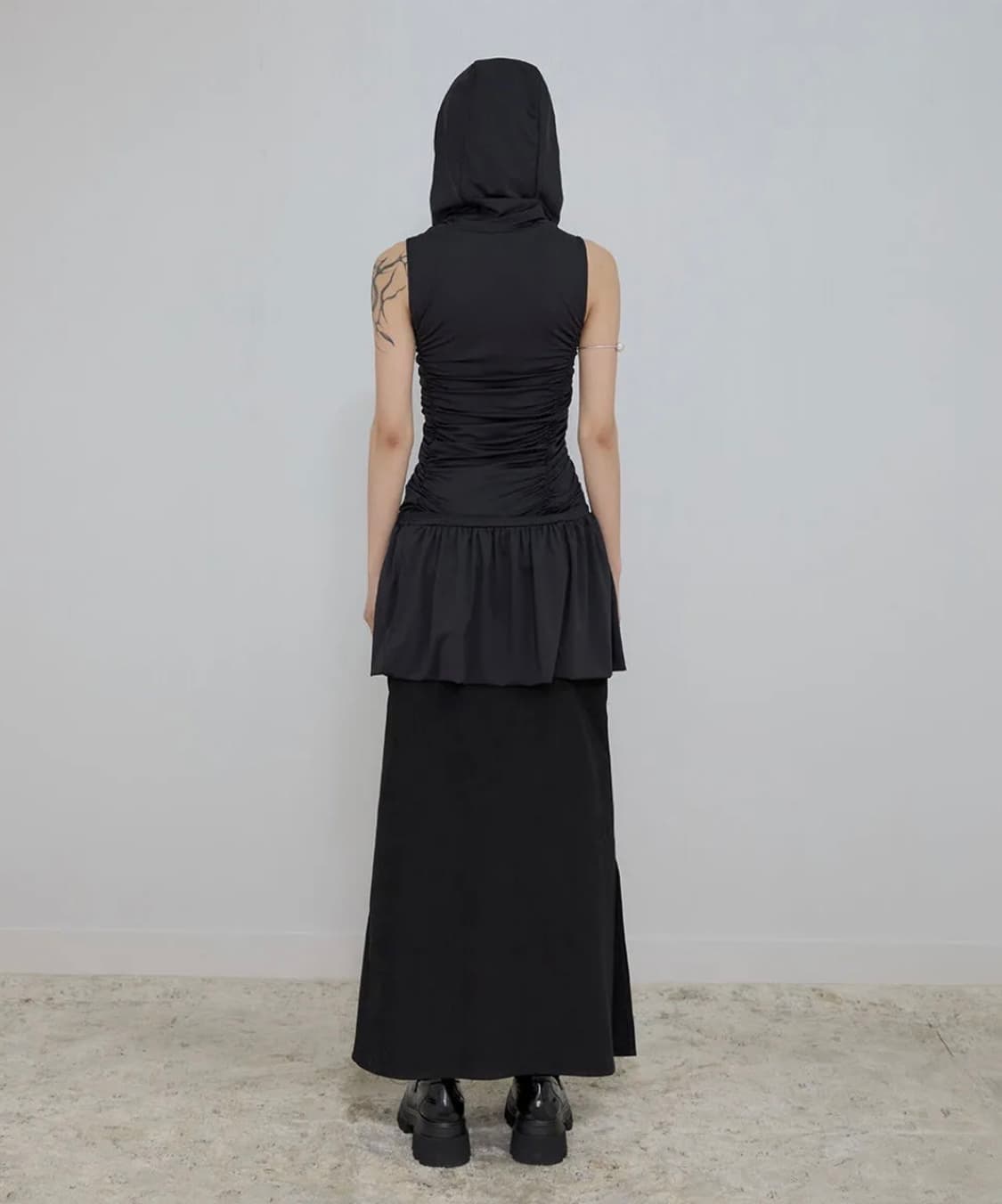 hooded high neck dress 상품이미지3
