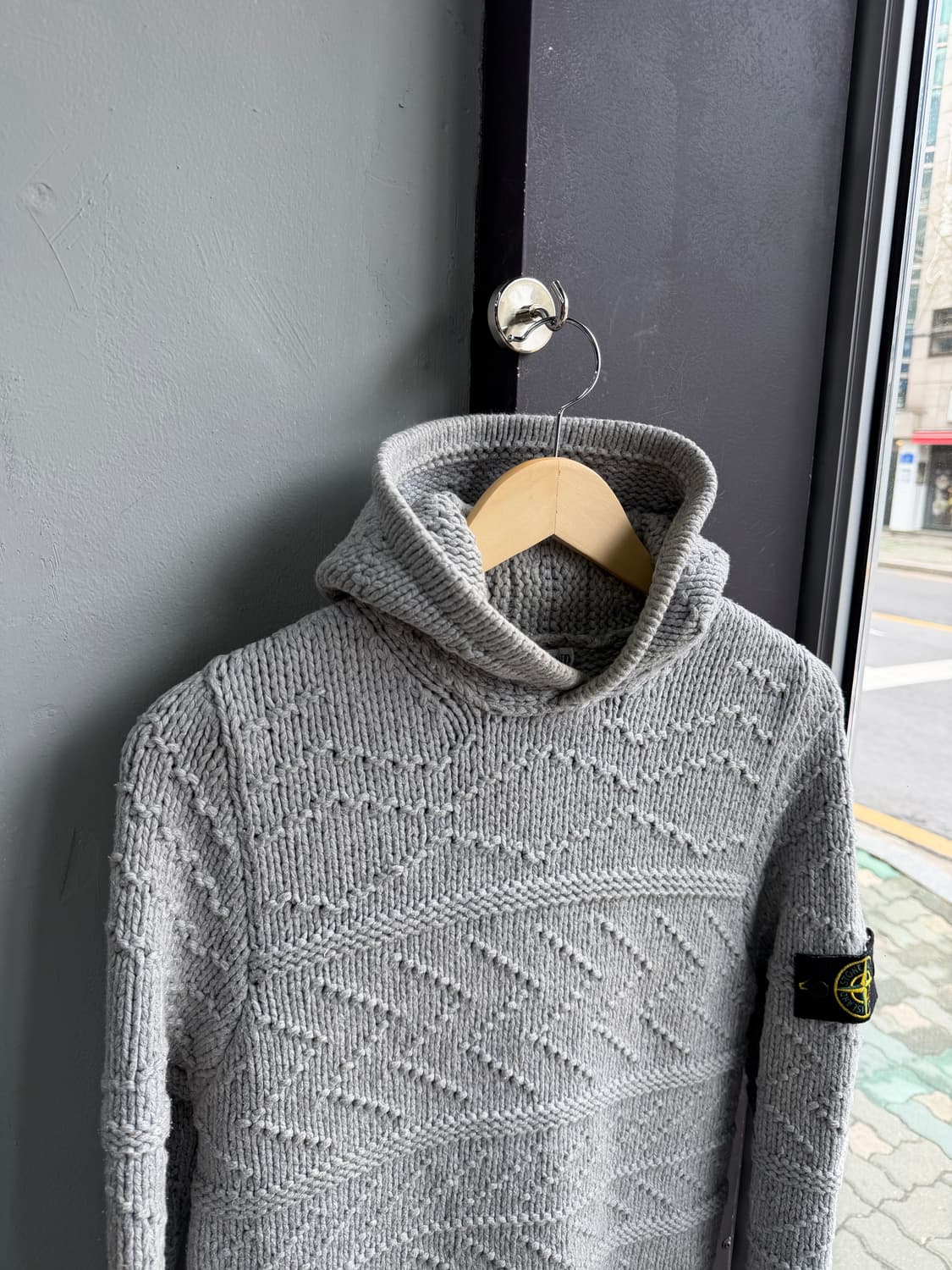 100/ 스톤아일랜드 2000AW 스웻 후드 니트 상품이미지3