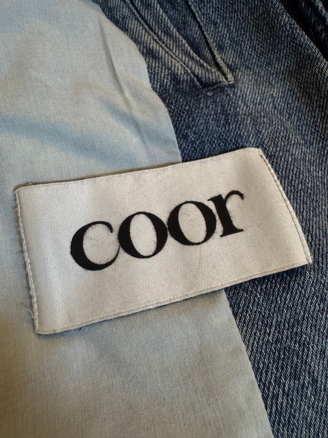 (S)COOR 쿠어 패디드 바이커 데님 점퍼 워시드블루 상품이미지5