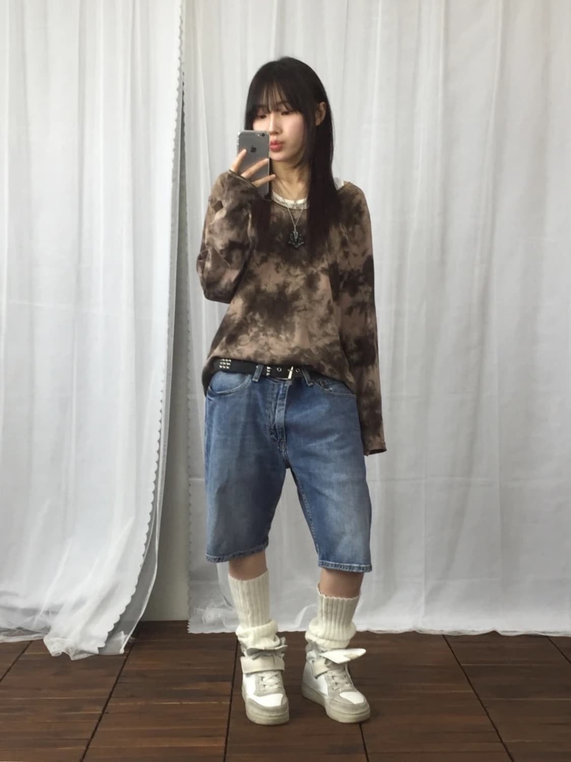 EDWIN Tie Dye Long Sleeve Top 상품이미지1