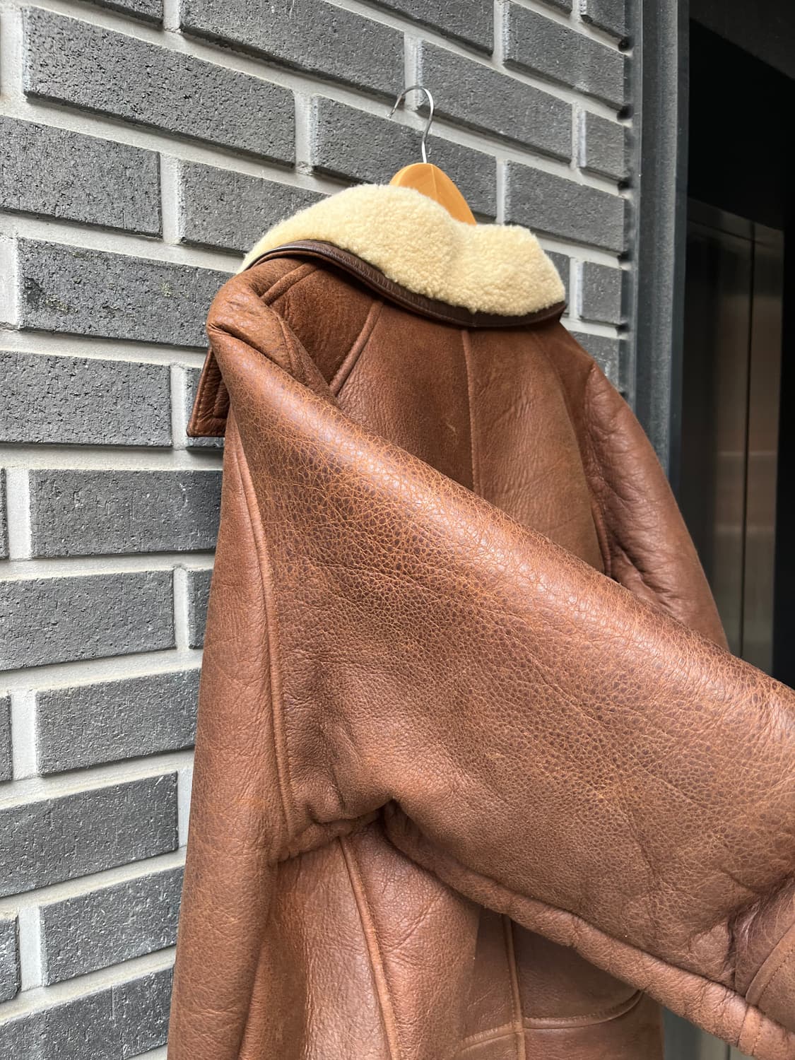 90s cowskin 소가죽 시어링자켓 상품이미지9