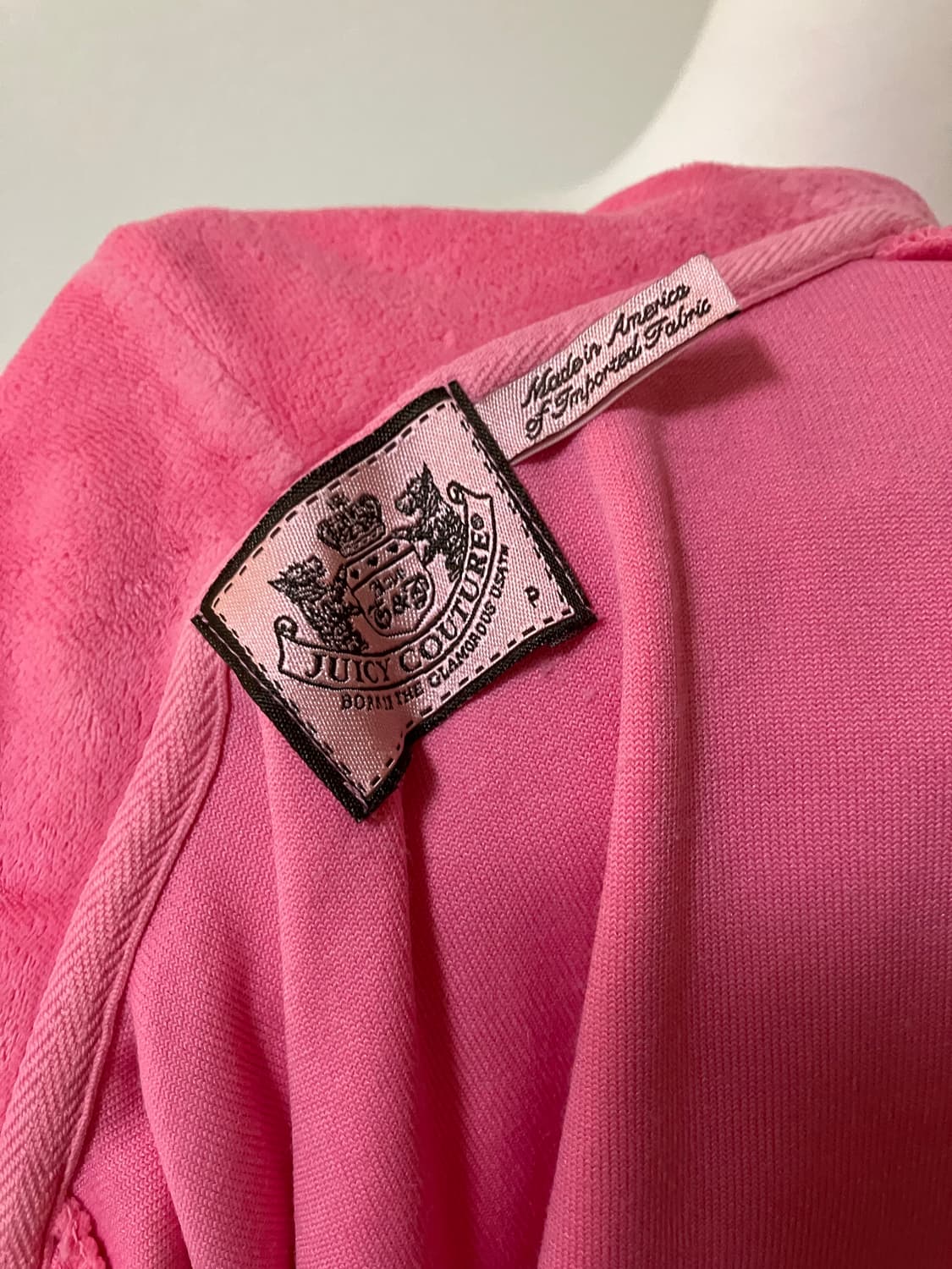쥬시 꾸뛰르 핑크 테리 후드집업 xs 딱붙핏 상품이미지5