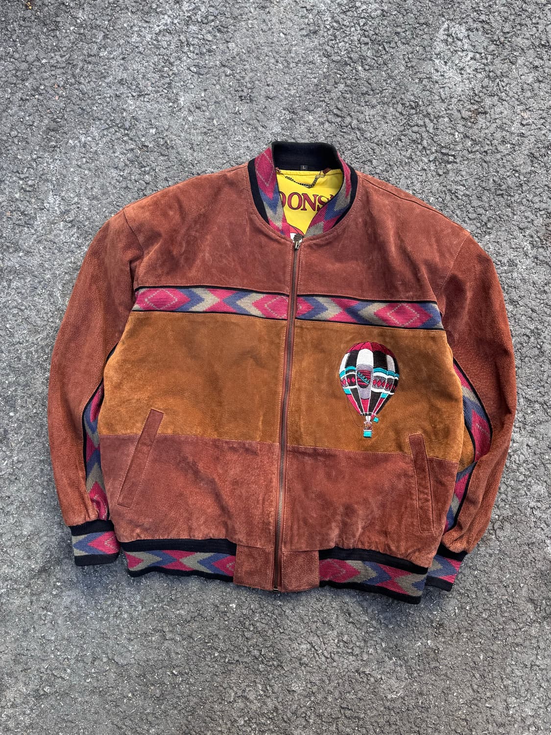 Front Line 에스닉 스웨이드 봄버 레더자켓  상품이미지1