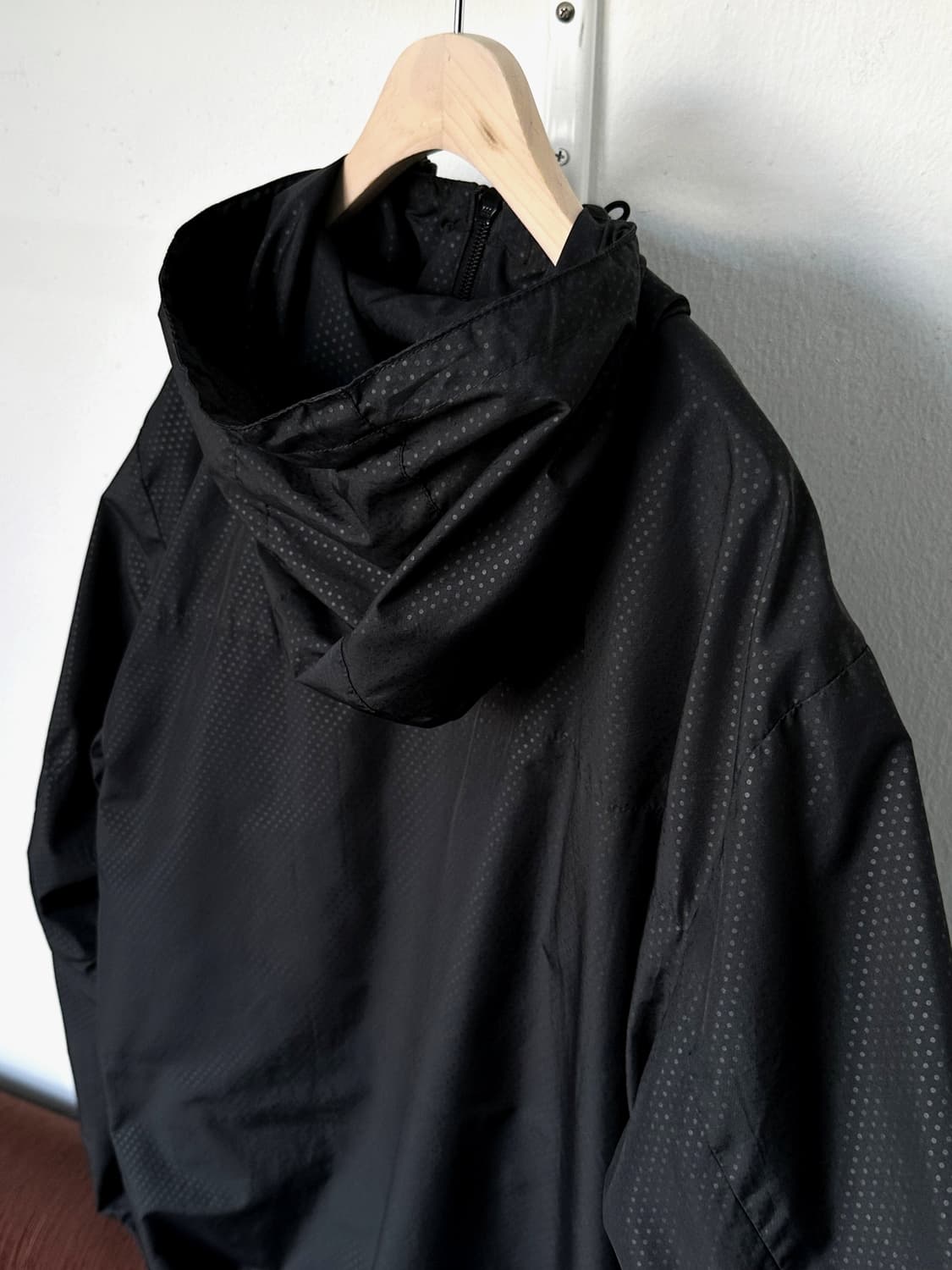 Washed poly dot design wind parka 상품이미지6