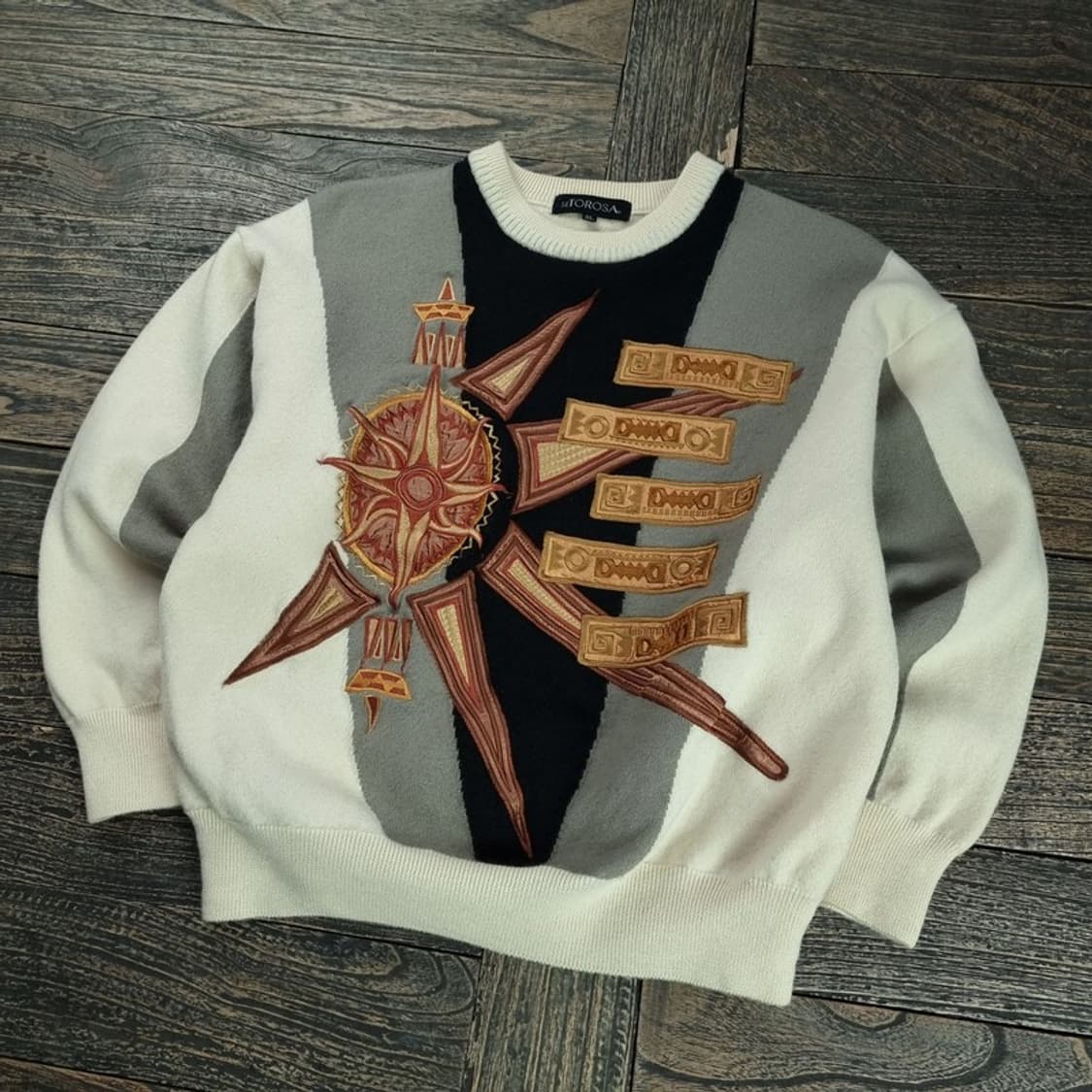 [일본빈티지] 에스닉 패턴 빈티지 루즈핏 니트 M18900 상품이미지1