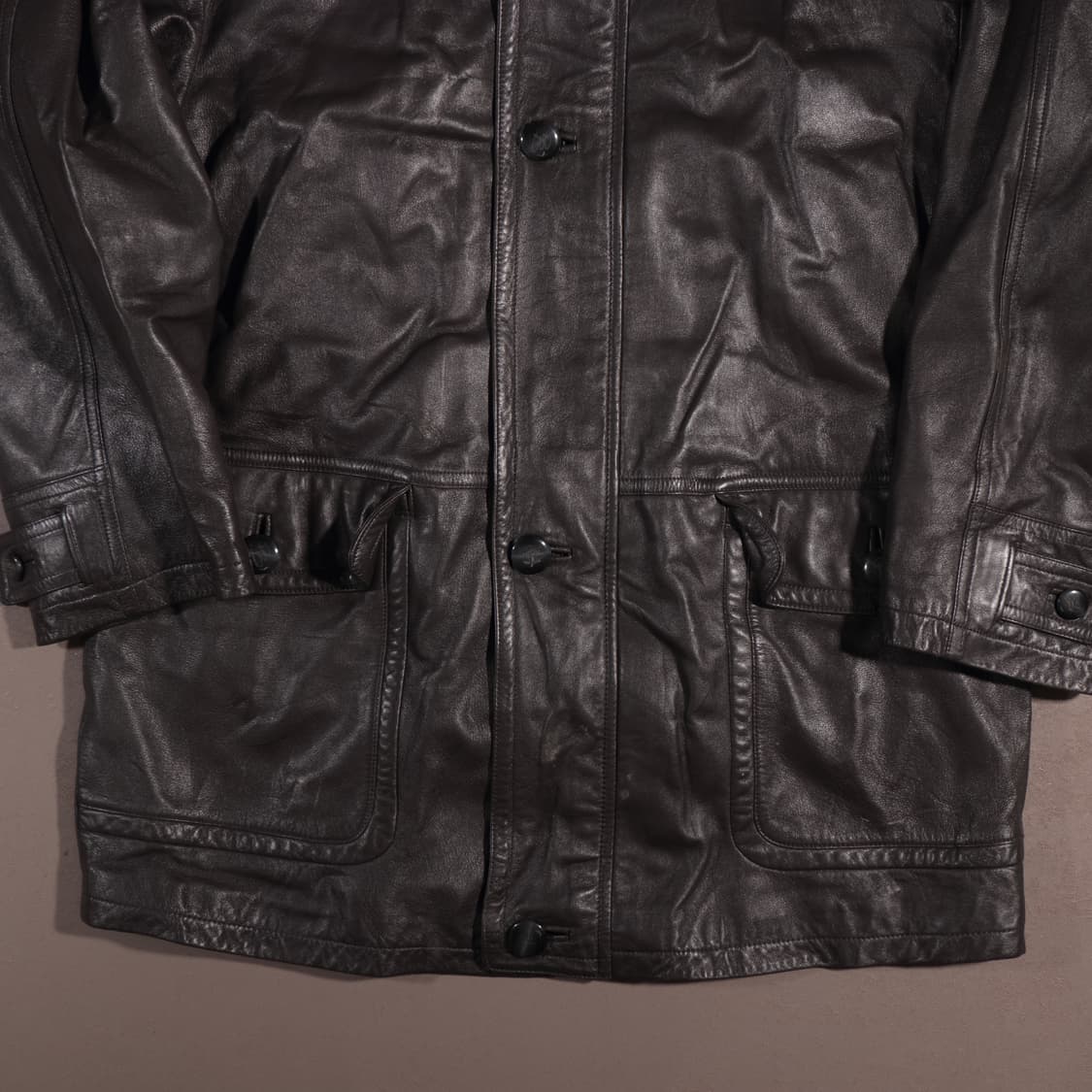 90s 피에르 발망 초어 봄버 레더 자켓 상품이미지3